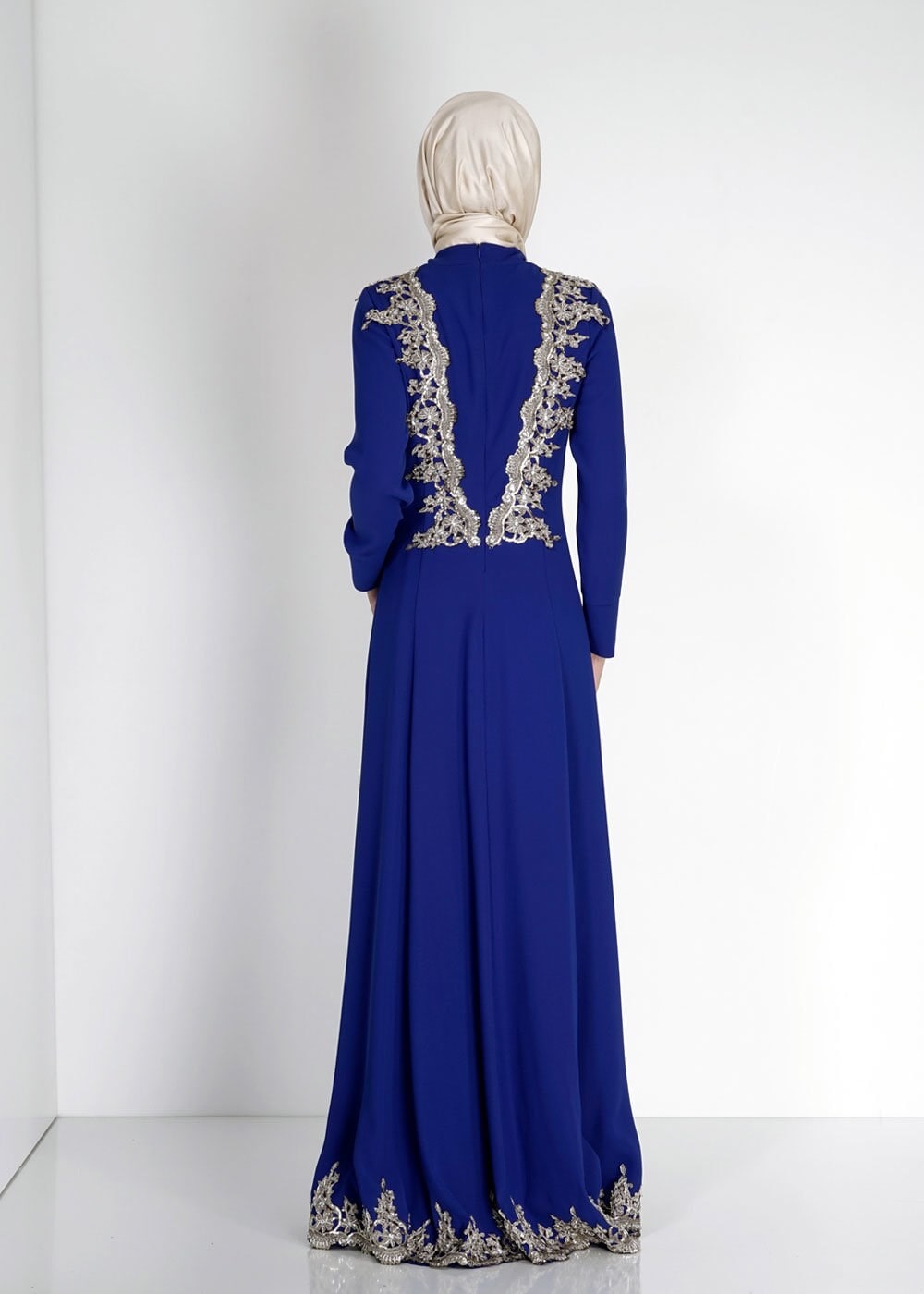 Tesettür giyim LACİVERT 5101 Suzanna Tesettür  Abiye Elbise