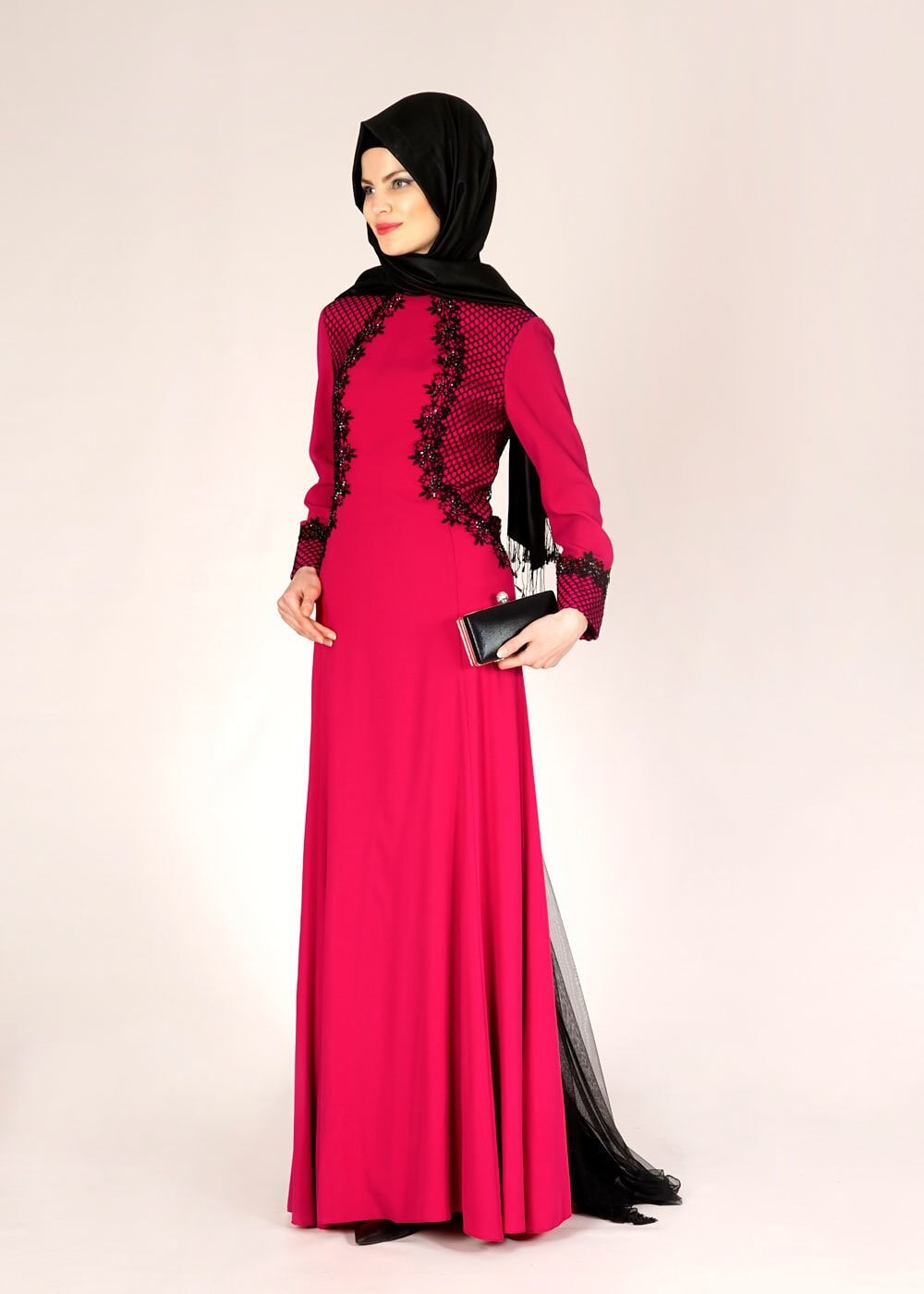 Tesettür giyim FUŞYA 5104 SUZANNA ABİYE 38/42