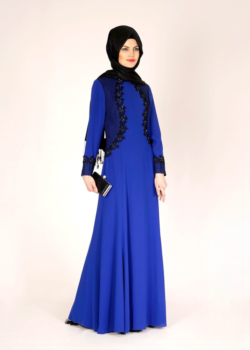 Tesettür giyim LACİVERT 5104 SUZANNA ABİYE 38/42