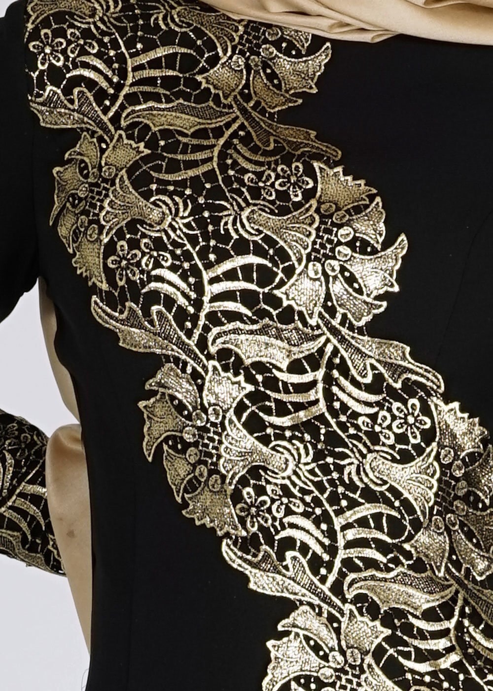 Tesettür giyim SİYAH 5107 Suzanna Tesettür Abiye