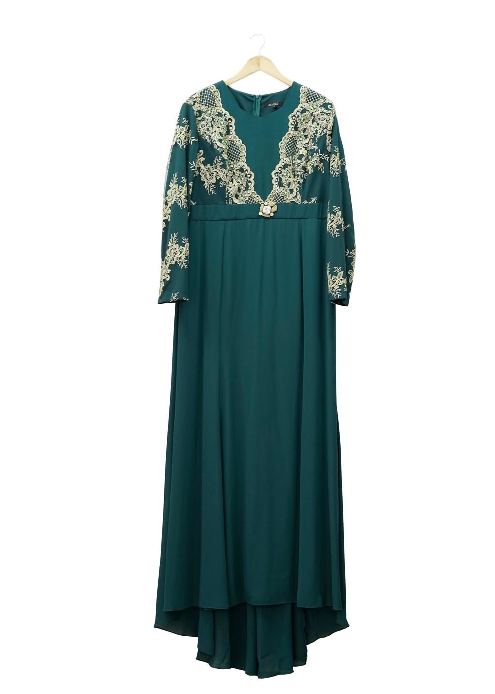 Tesettür giyim YEŞİL 5116 Sisley Tesettür  Abiye