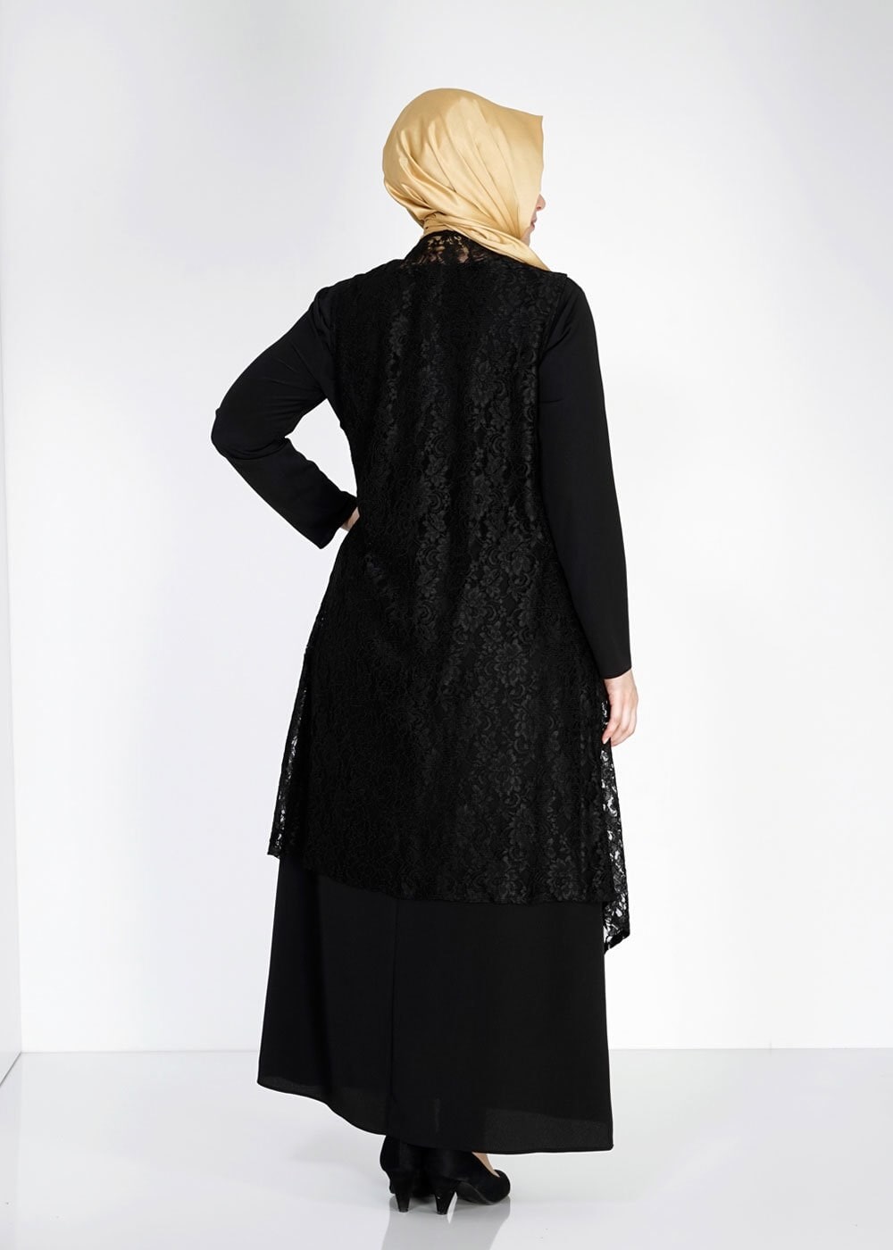 Tesettür giyim SİYAH 5118 Criss Tesettür Abiye