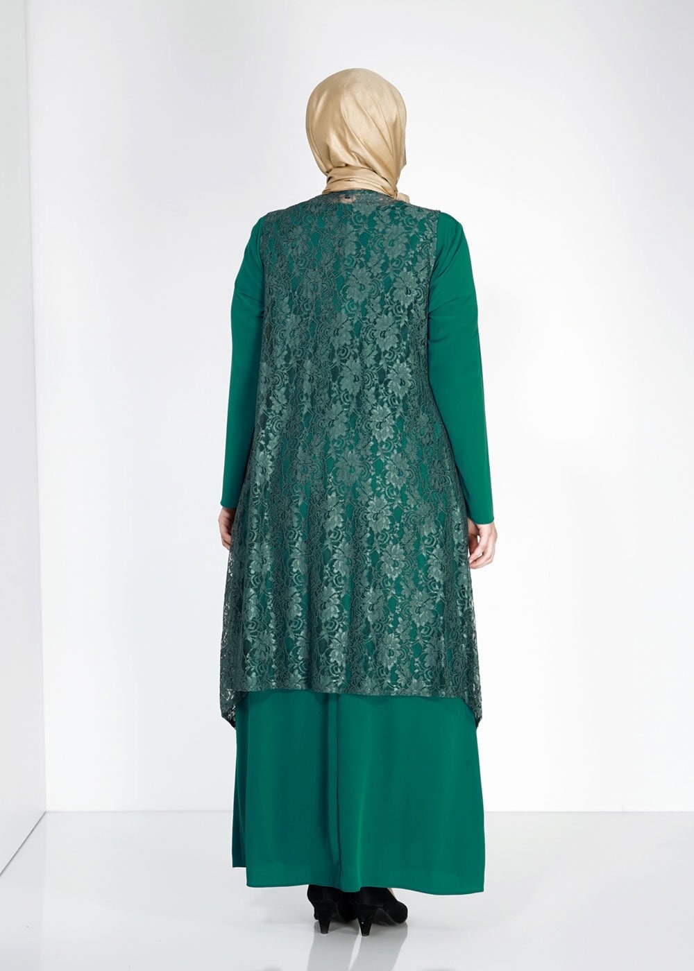 Tesettür giyim YEŞİL 5118 Criss Tesettür Abiye