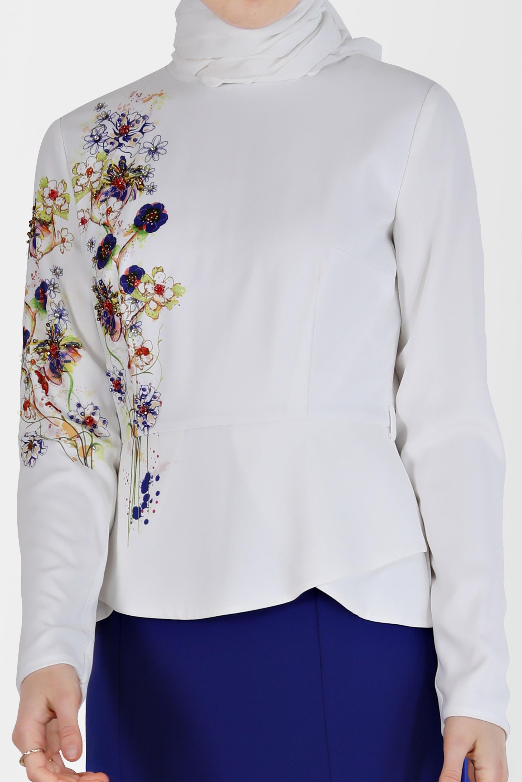 Tesettür giyim LACİVERT ÇİÇEK DESEN DETAYLI ABİYE 5136 