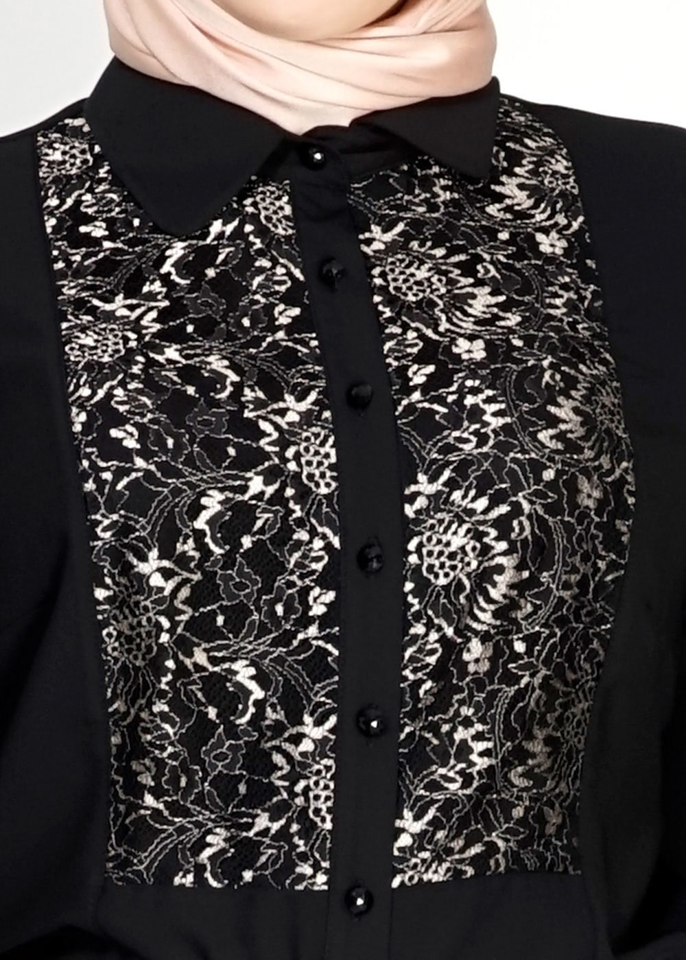 Tesettür giyim SİYAH 2472 Lora Tesettür Bluz