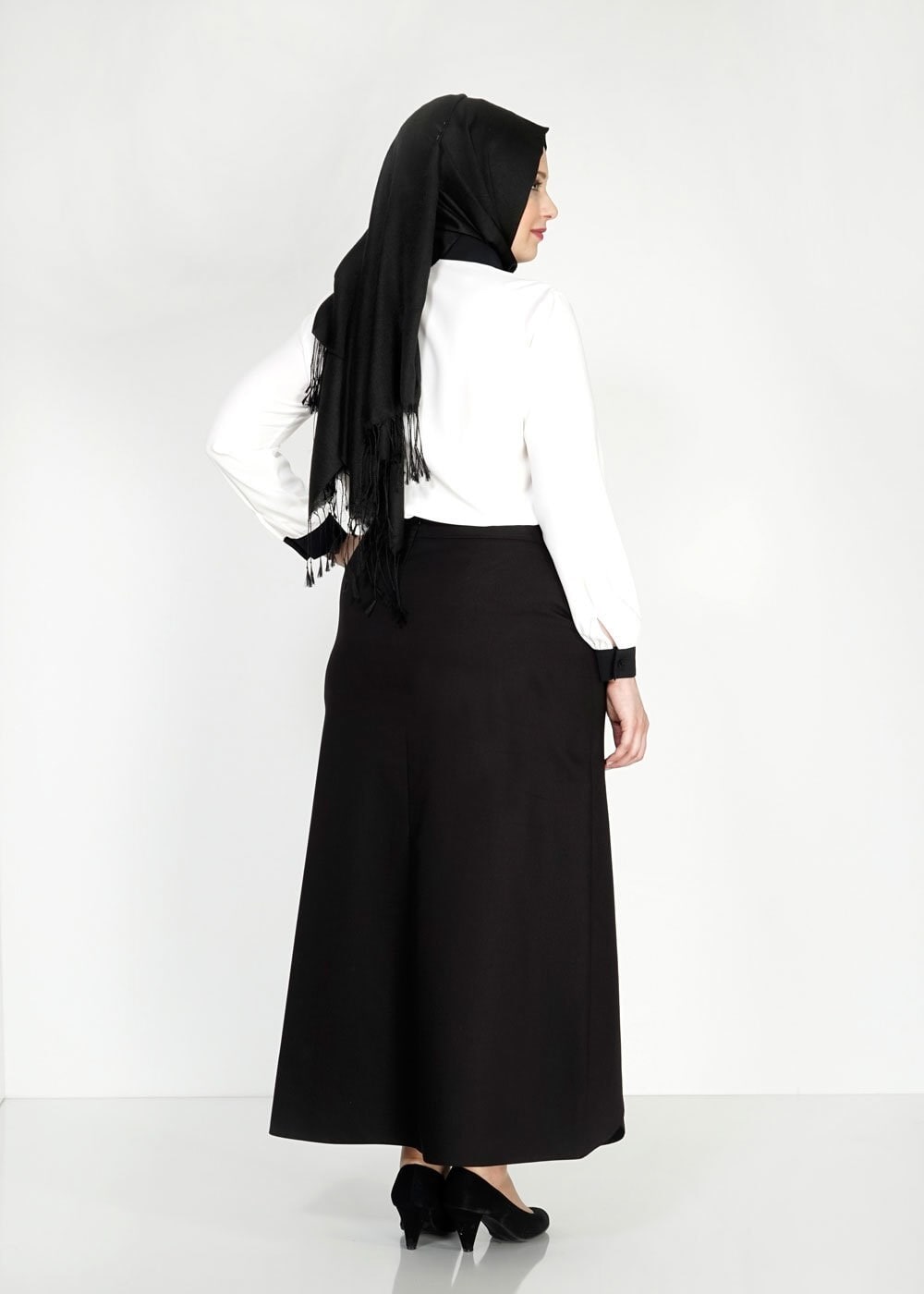 Tesettür giyim BEYAZ 2472 Lora Tesettür Bluz