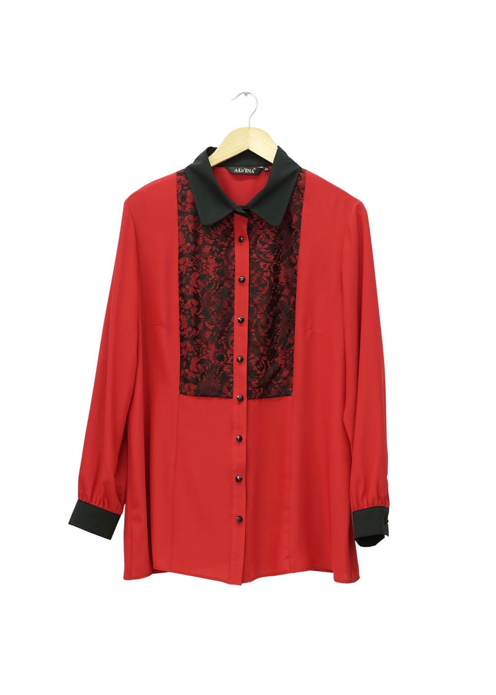 Tesettür giyim KIRMIZI 2472 Lora Tesettür Bluz