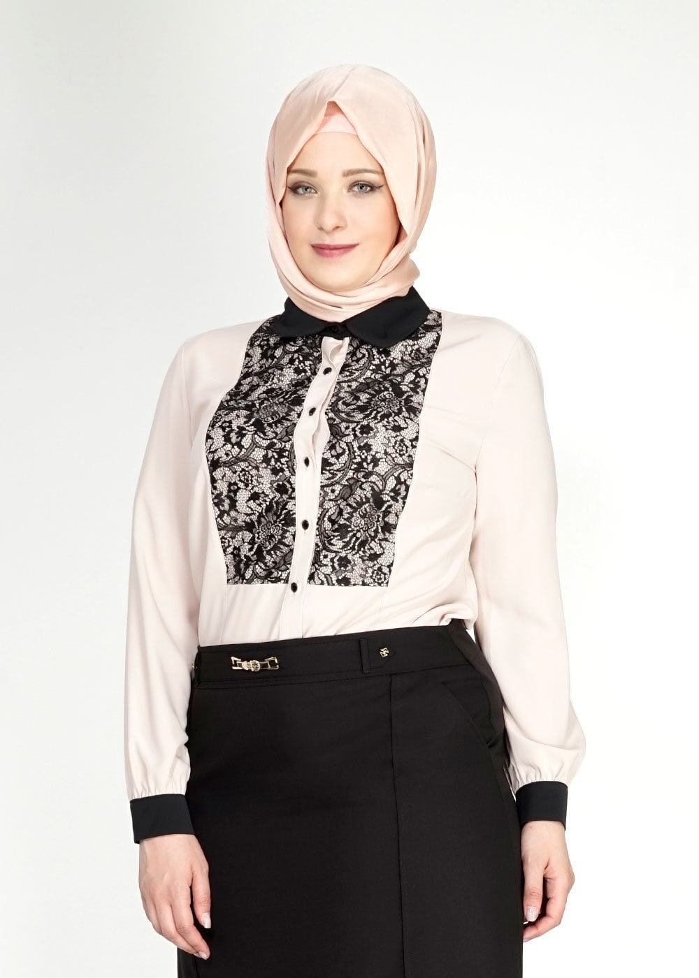 Tesettür giyim BEJ 2472 Lora Tesettür Bluz