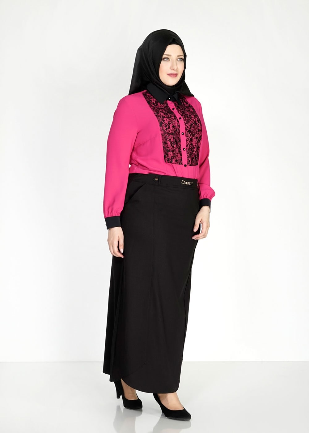 Tesettür giyim FUŞYA 2472 Lora Tesettür Bluz