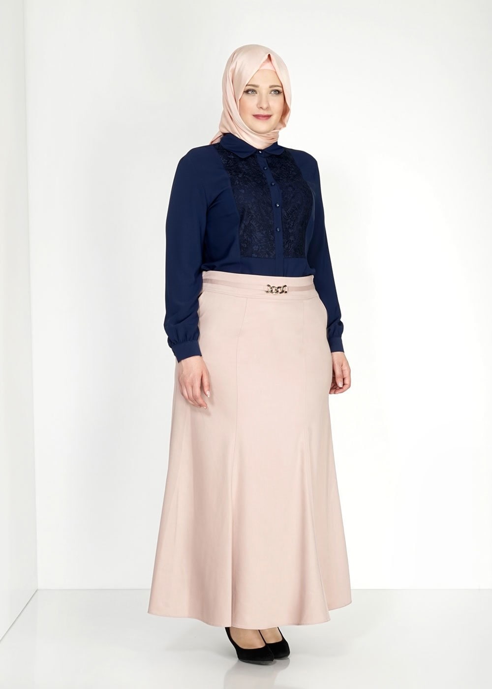 Tesettür giyim LACİVERT 2472 Lora Tesettür Bluz