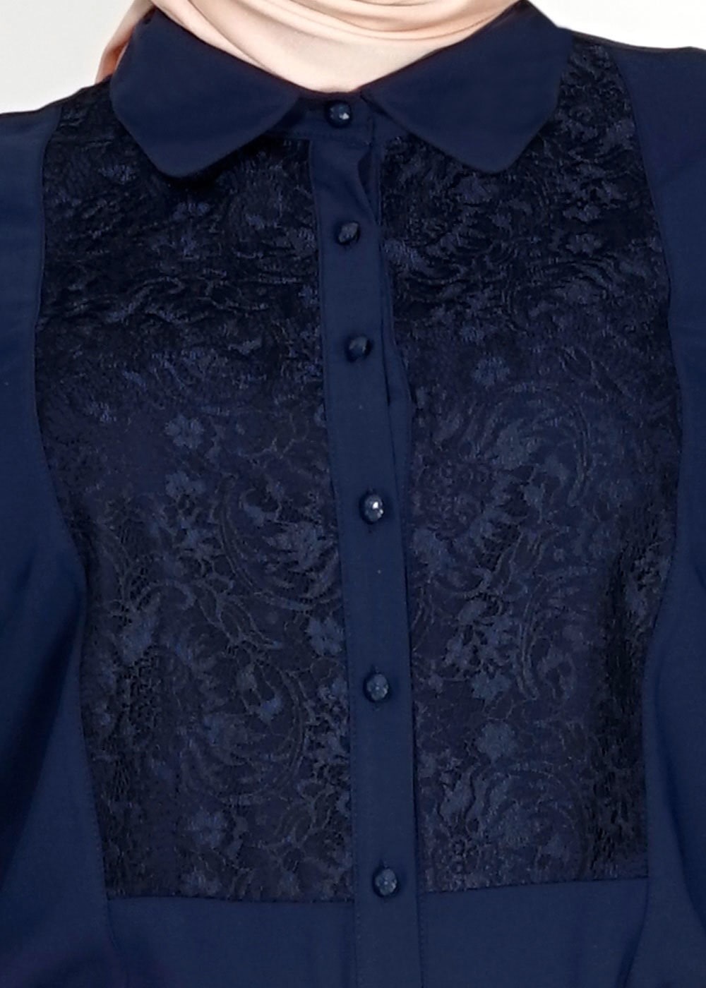 Tesettür giyim LACİVERT 2472 Lora Tesettür Bluz