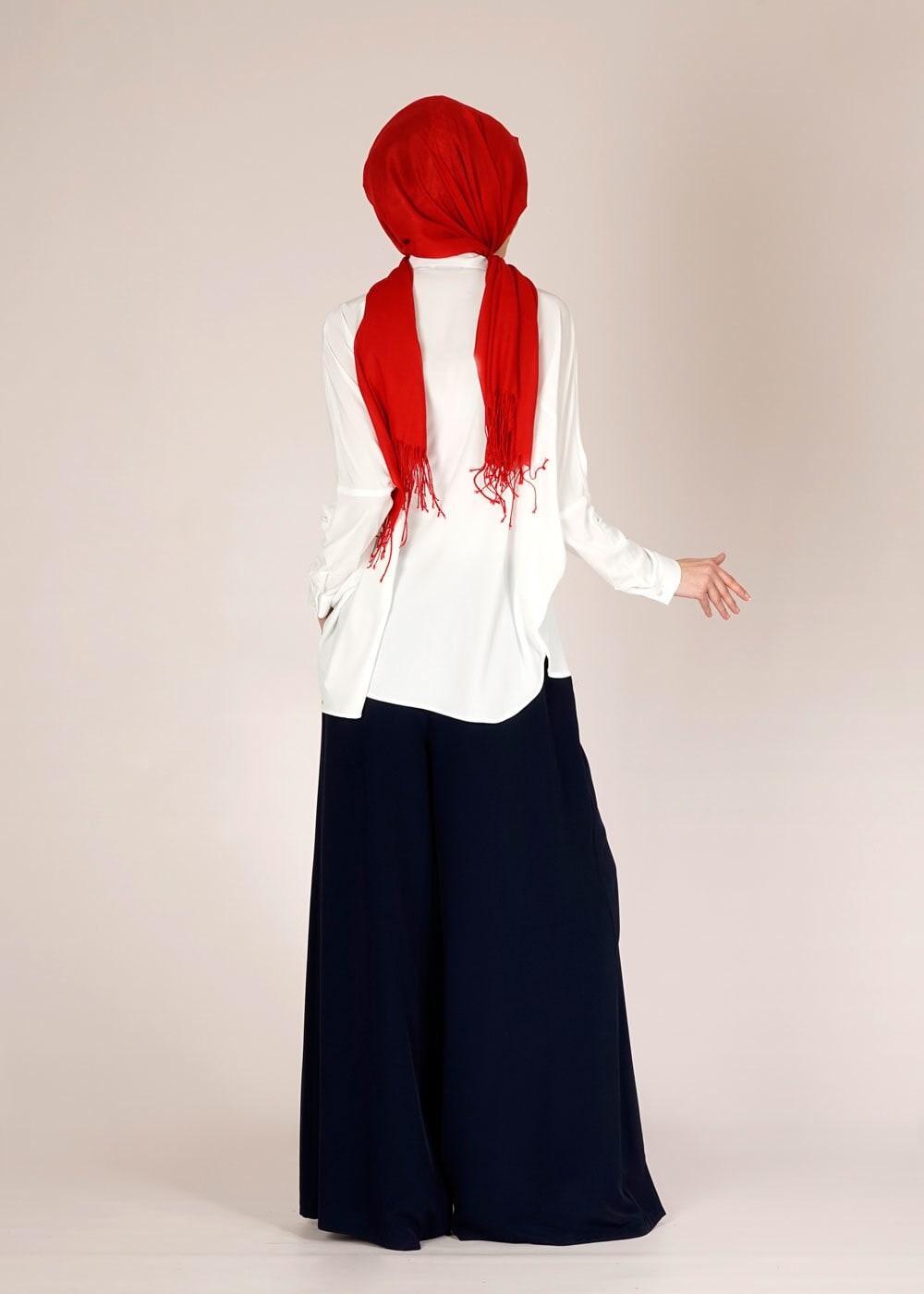 Tesettür giyim BEYAZ 4475 CARETTA BLUZ 36/46 TEK40