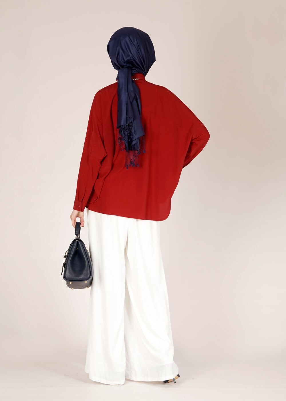 Tesettür giyim KIRMIZI 4475 CARETTA BLUZ 36/46 TEK40