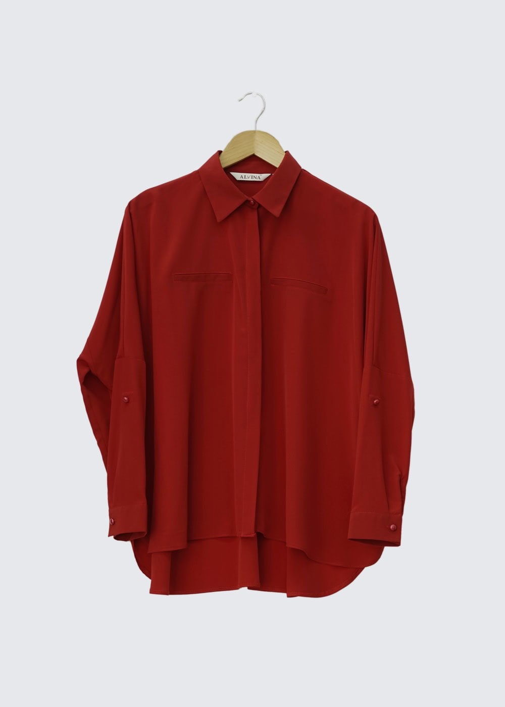 Tesettür giyim KIRMIZI 4475 CARETTA BLUZ 36/46 TEK40