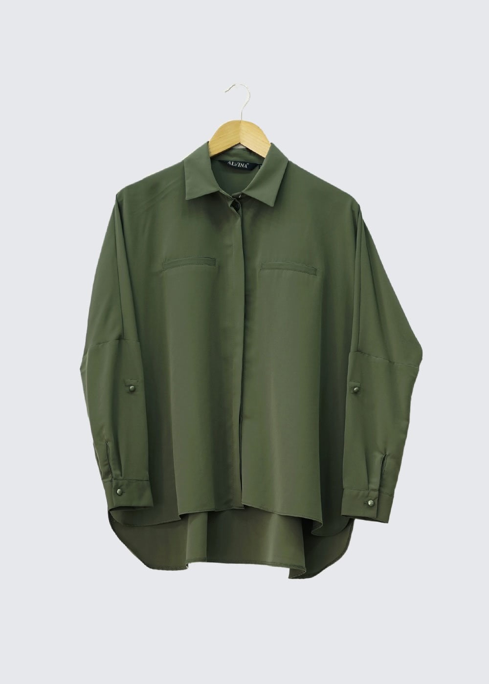 Tesettür giyim HAKİ 4475 CARETTA BLUZ 36/46 TEK40