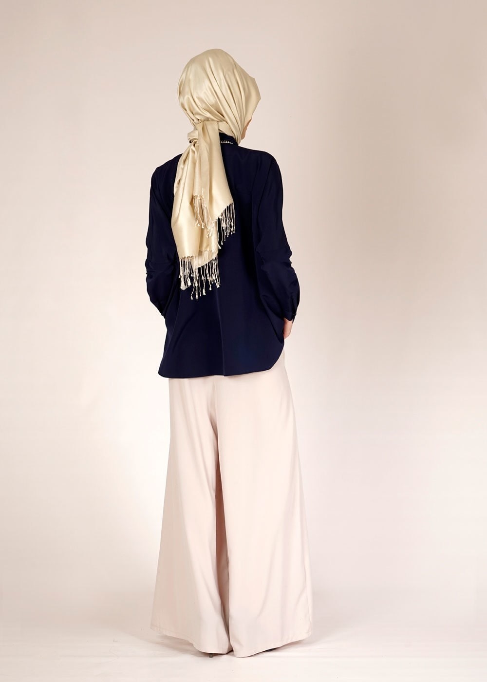 Tesettür giyim LACİVERT 4475 CARETTA BLUZ 36/46 TEK40