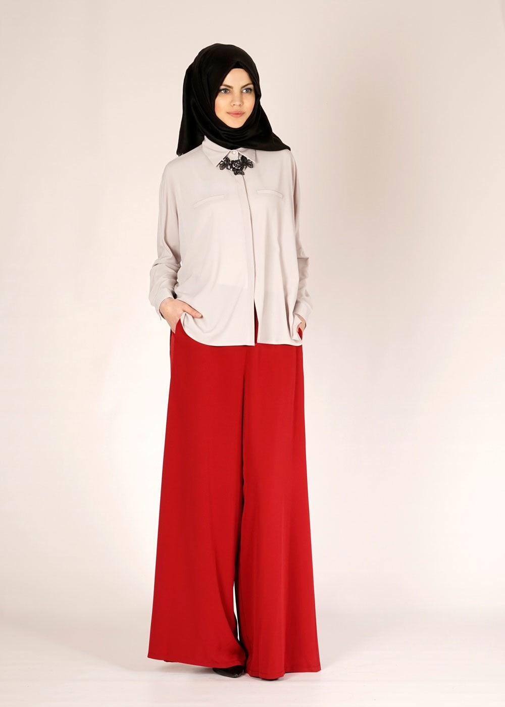 Tesettür giyim BEJ 4475 CARETTA BLUZ 36/46 TEK40