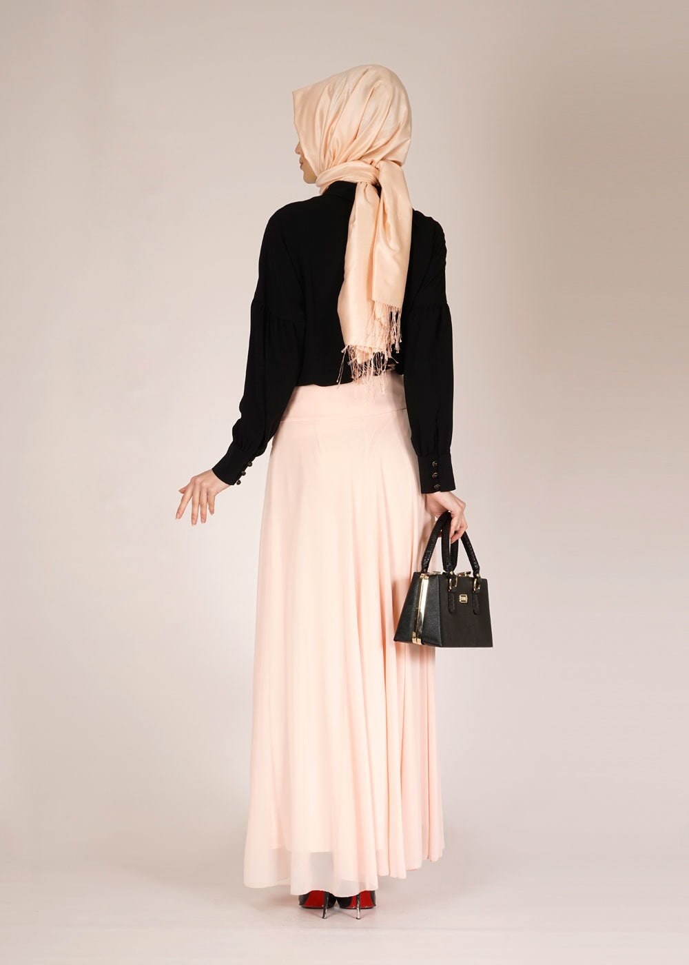 Tesettür giyim SİYAH 4506 ALYA BLUZ 36/44 TEK38