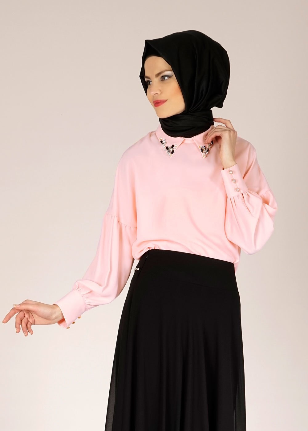 Tesettür giyim PUDRA 4506 ALYA BLUZ 36/44 TEK38