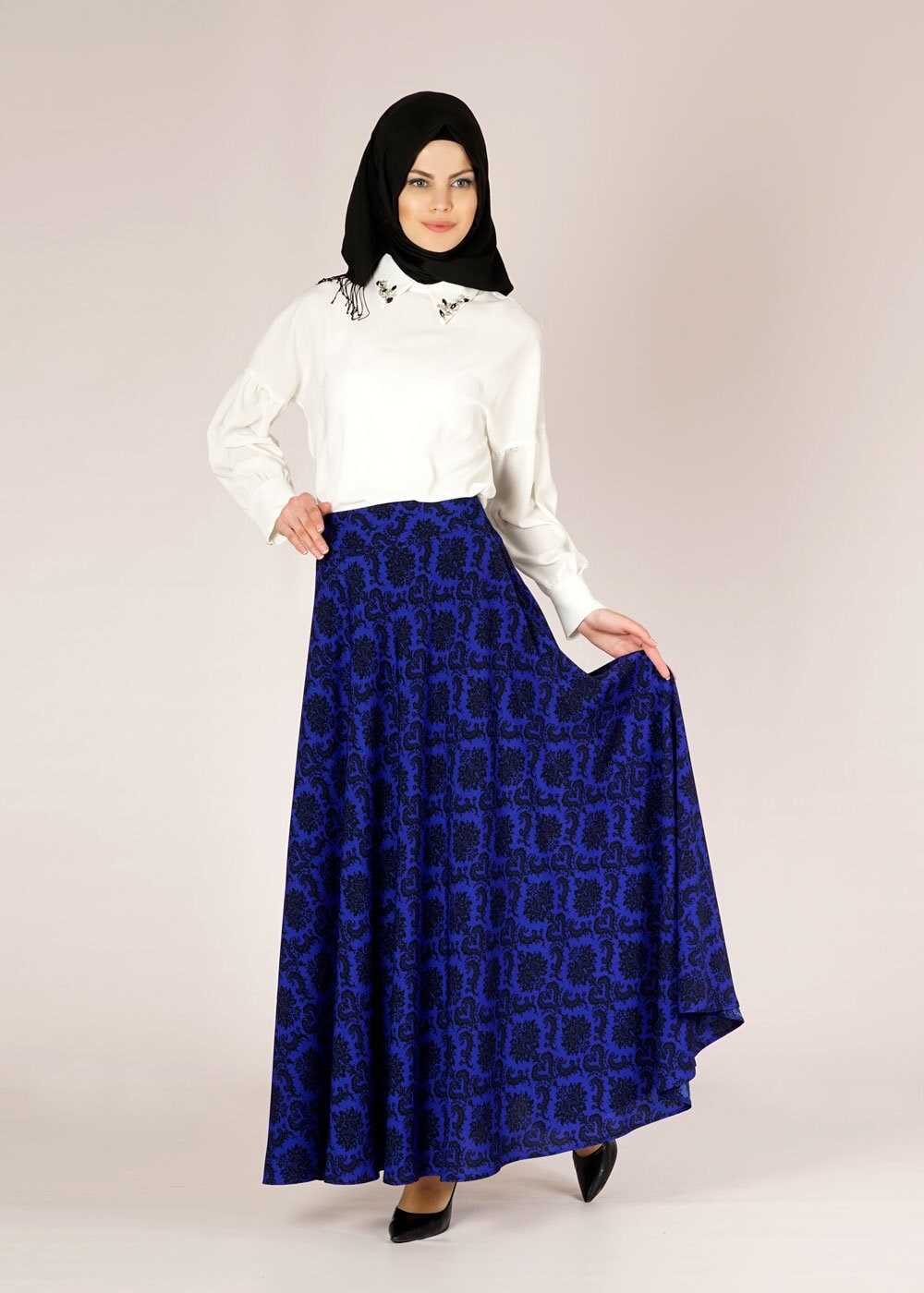 Tesettür giyim BEYAZ 4506 ALYA BLUZ 36/44 TEK38