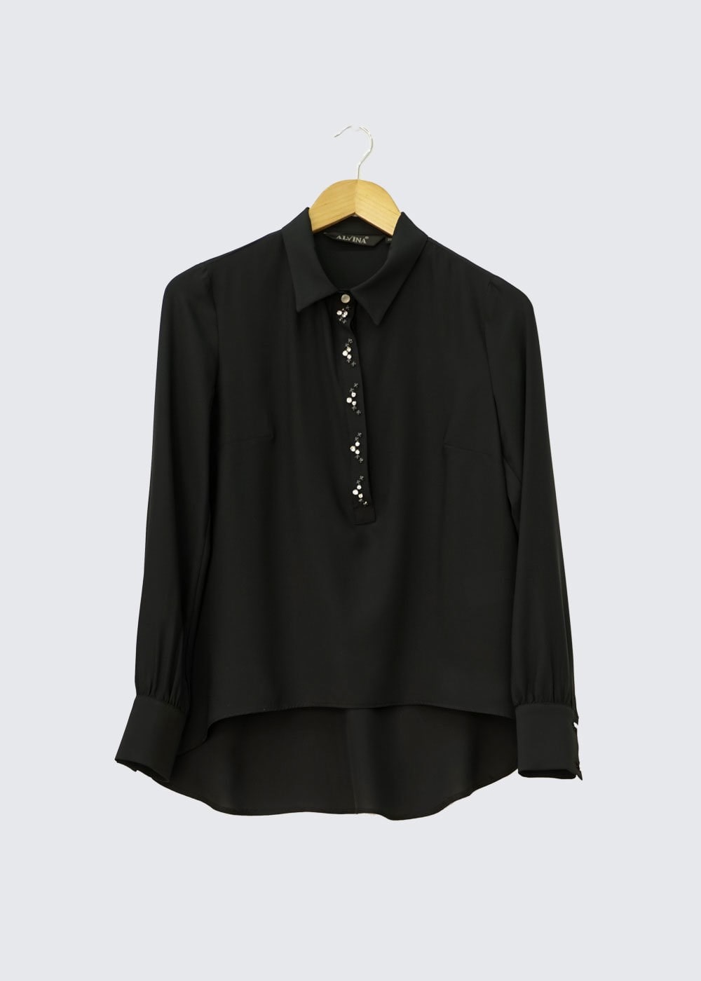 Tesettür giyim SİYAH 4572 LORA BLUZ 36/44 TEK38