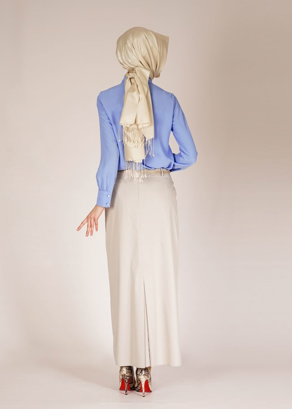 Tesettür giyim MAVİ 4572 LORA BLUZ 36/44 TEK38