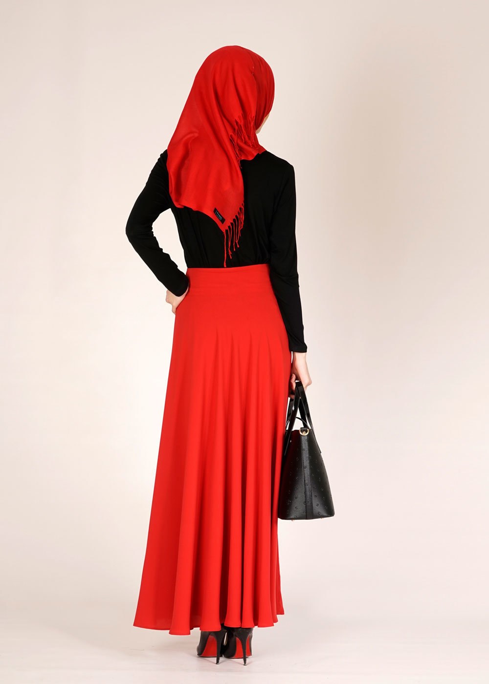 Tesettür giyim SİYAH YAZI DETAYLI BASKILI BLUZ 4594 