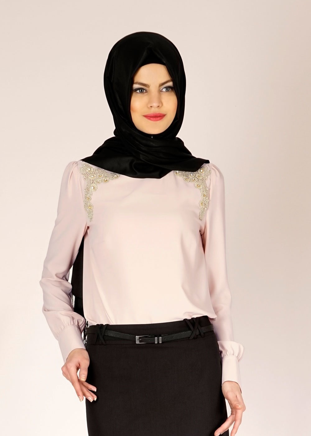 Tesettür giyim BEJ 4595 LORA BLUZ 38/46 TEK38