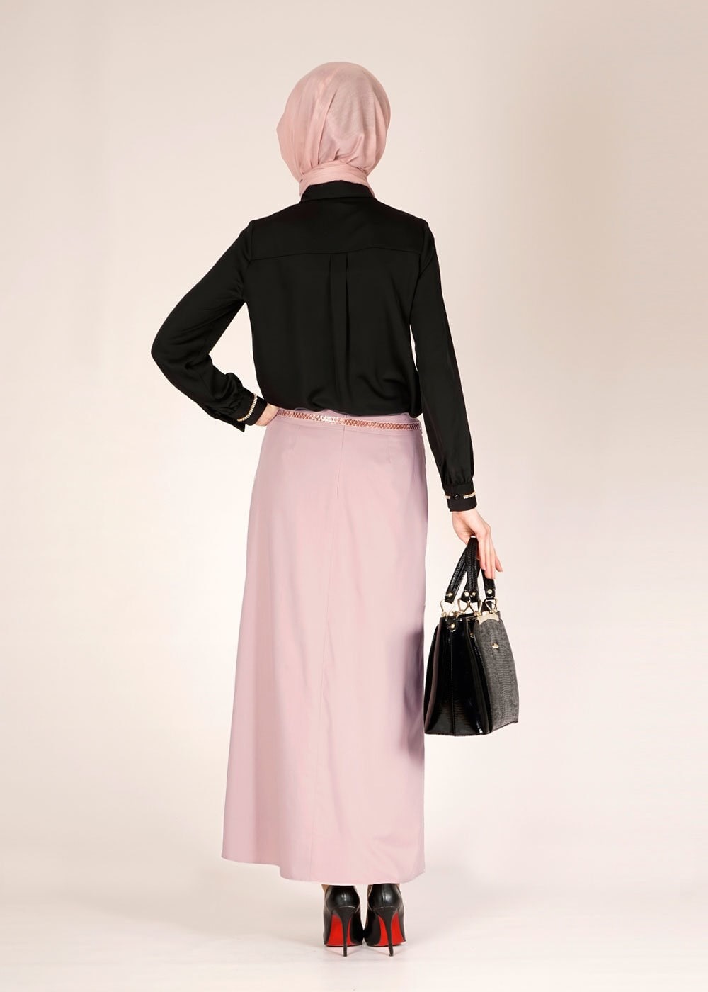 Tesettür giyim SİYAH 4605 NEPAL 7575 BLUZ 36/46 TEK38