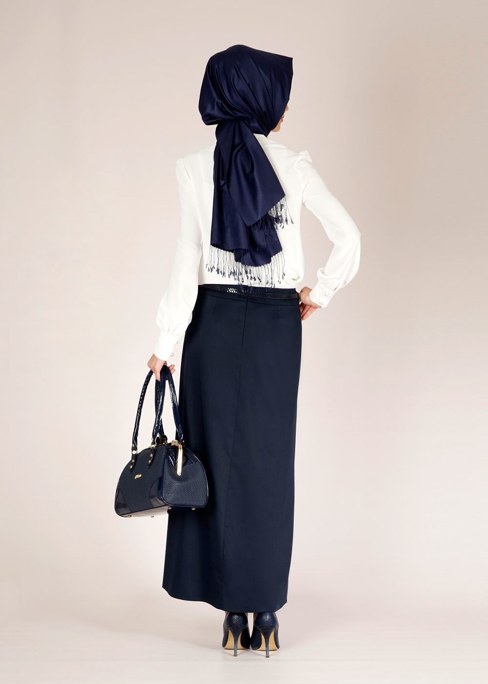 Tesettür giyim BEYAZ 4631 LORA BLUZ 38/46 TEK40