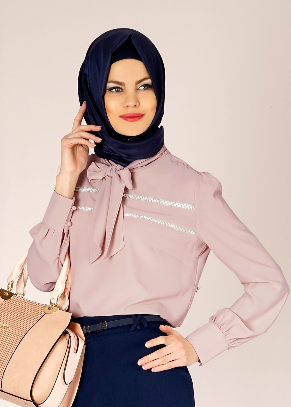 Tesettür giyim BEJ 4631 LORA BLUZ 38/46 TEK40