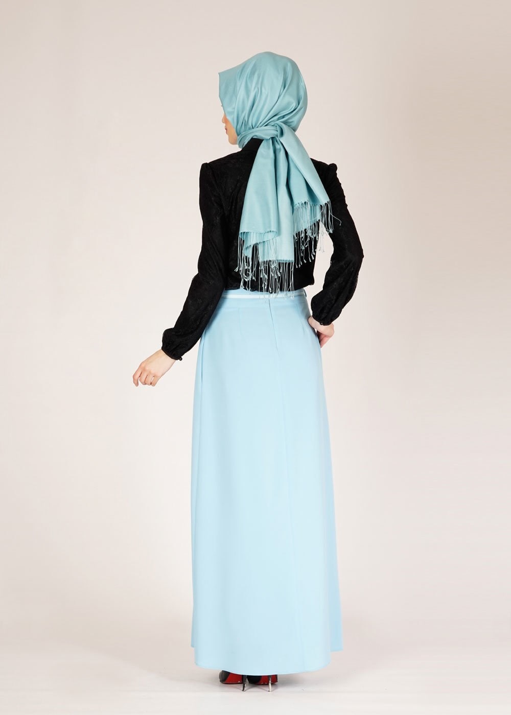 Tesettür giyim SİYAH 4656 Mdd 5130  Tesettür Bluz