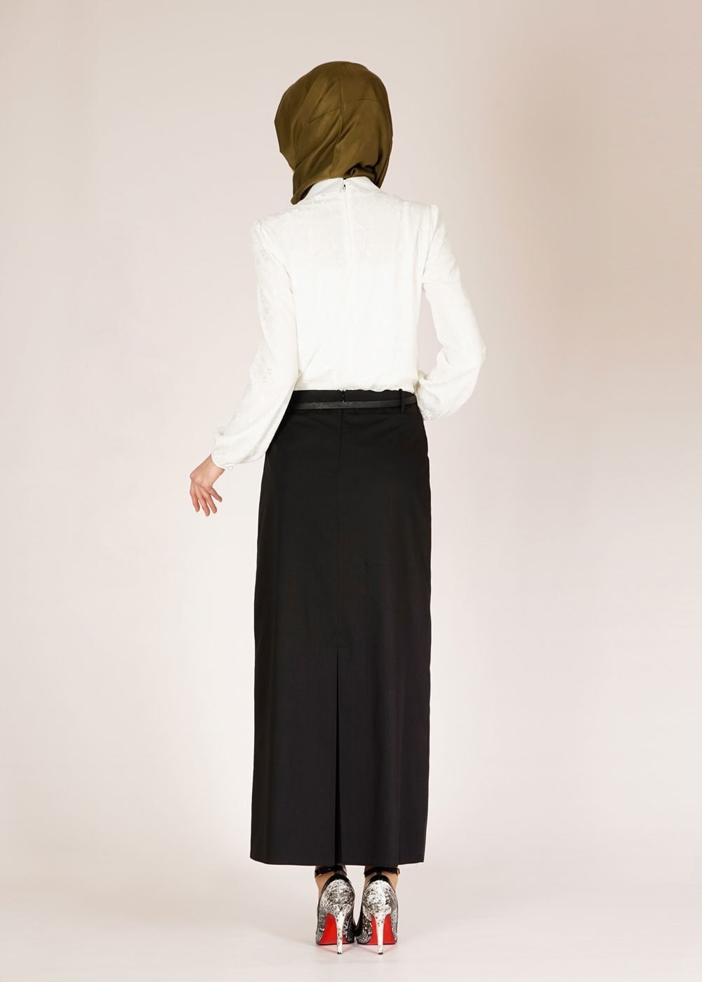 Tesettür giyim BEYAZ 4656 Mdd 5130  Tesettür Bluz