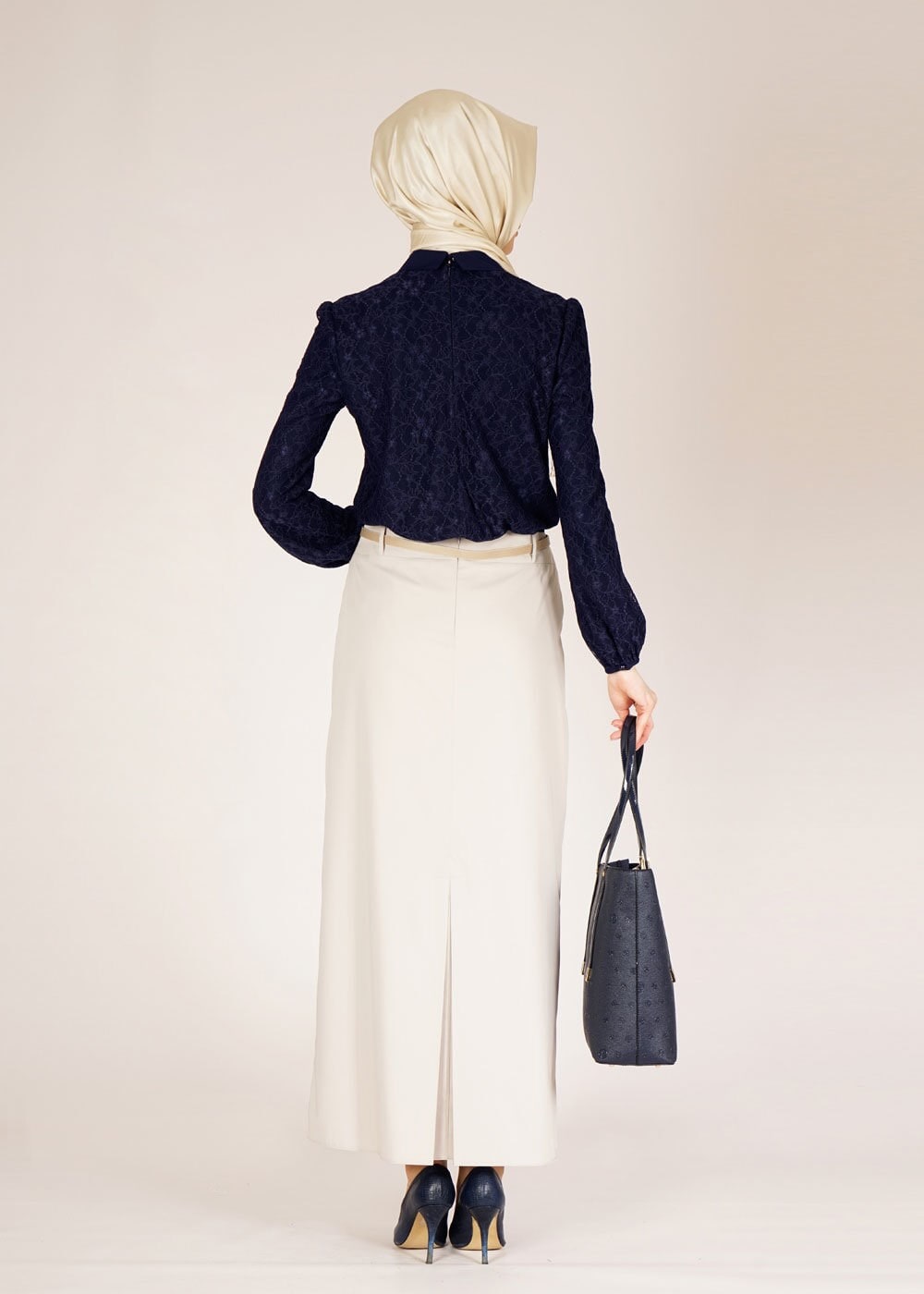 Tesettür giyim LACİVERT 4656 Mdd 5130  Tesettür Bluz