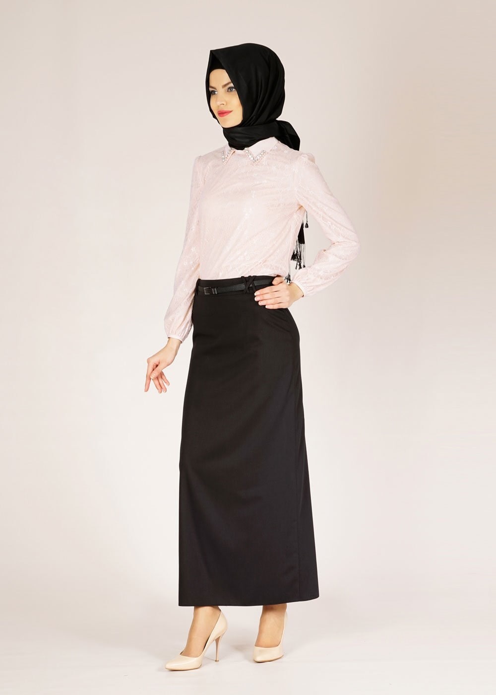 Tesettür giyim PUDRA 4656 Mdd 5130  Tesettür Bluz