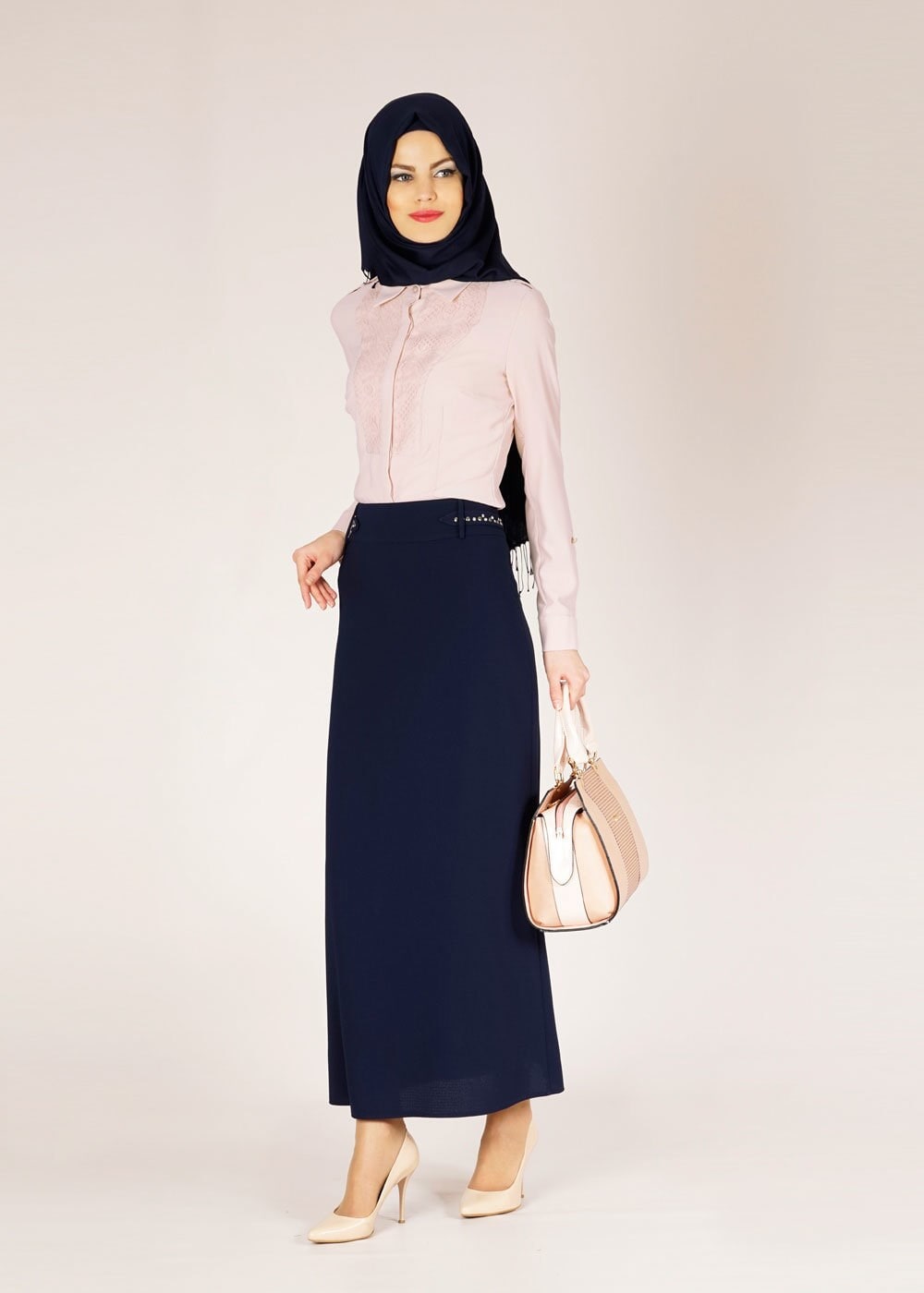 Tesettür giyim BEJ 4657 LORA BLUZ 38/46 TEK38