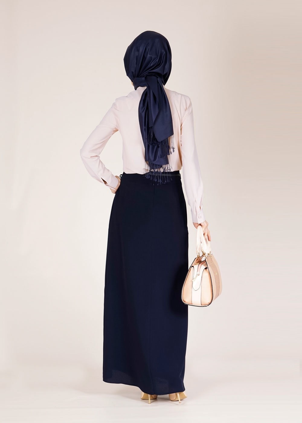 Tesettür giyim BEJ 4658 Lora Tesettür Bluz