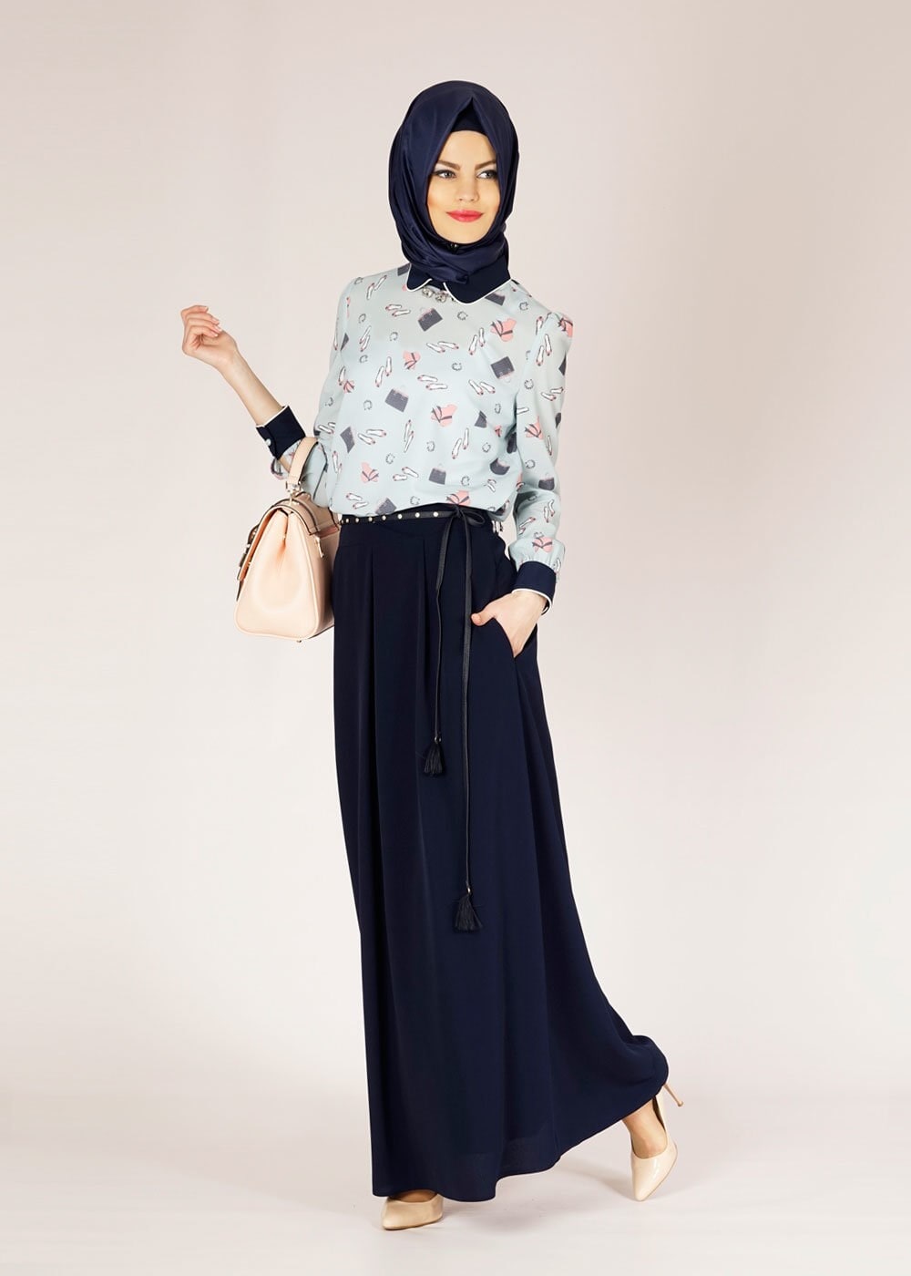 Tesettür giyim MAVİ 4694 VERSO 8293 BLUZ 36/40(38)