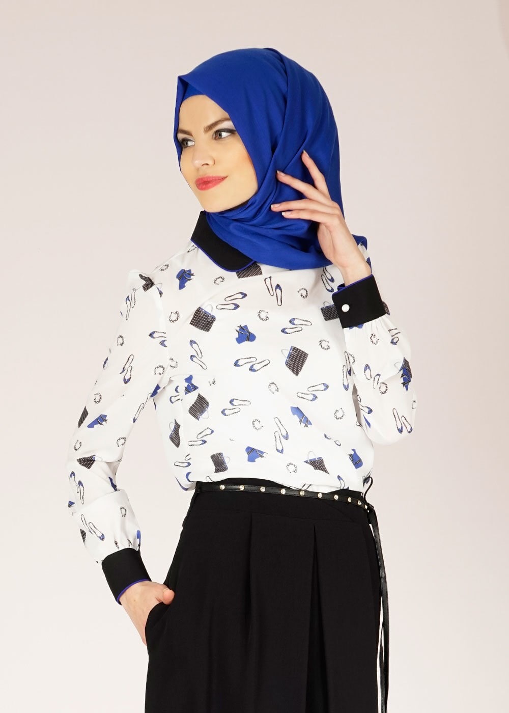 Tesettür giyim EKRU 4694 VERSO 8293 BLUZ 36/40(38)