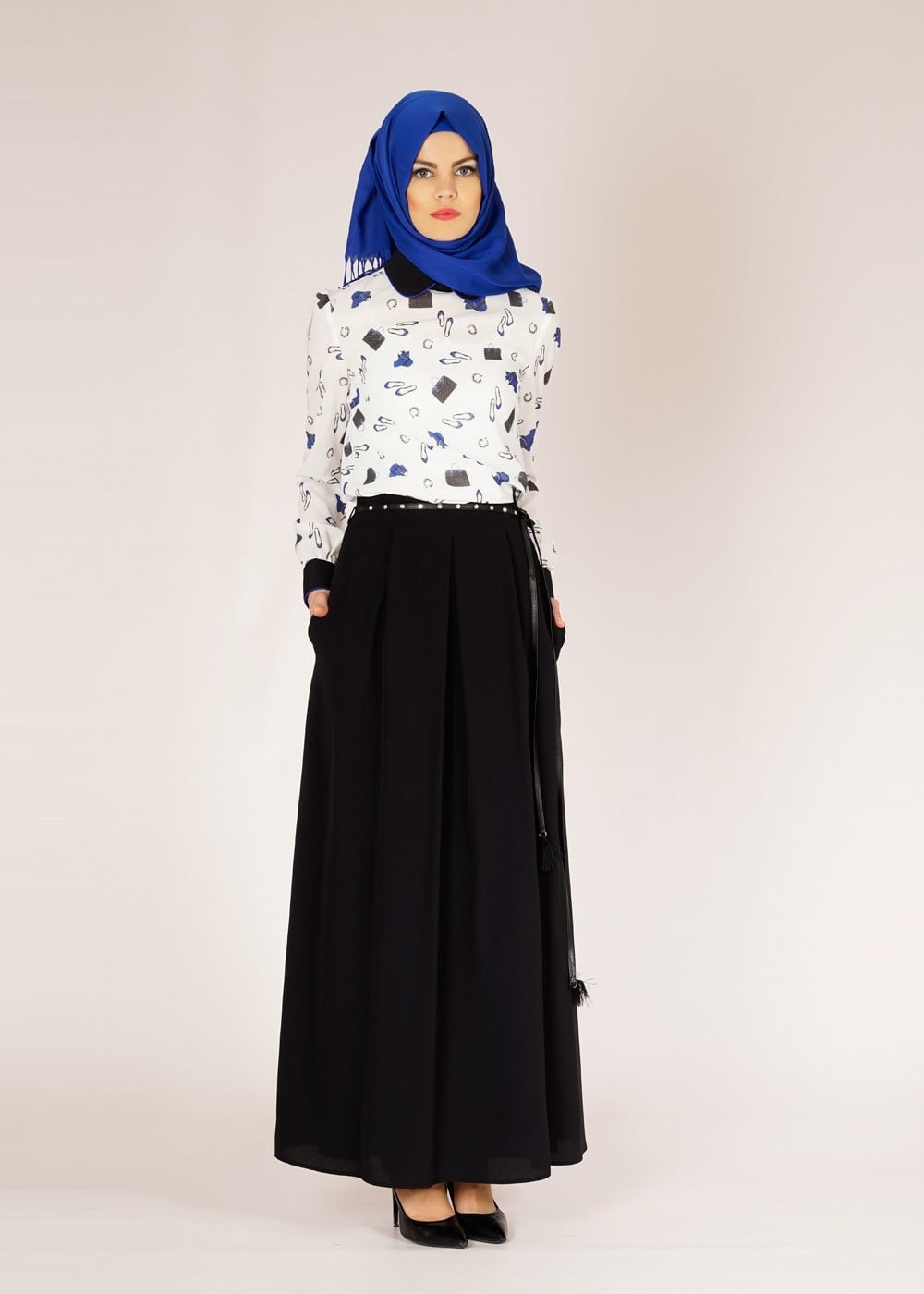 Tesettür giyim EKRU 4694 VERSO 8293 BLUZ 36/40(38)