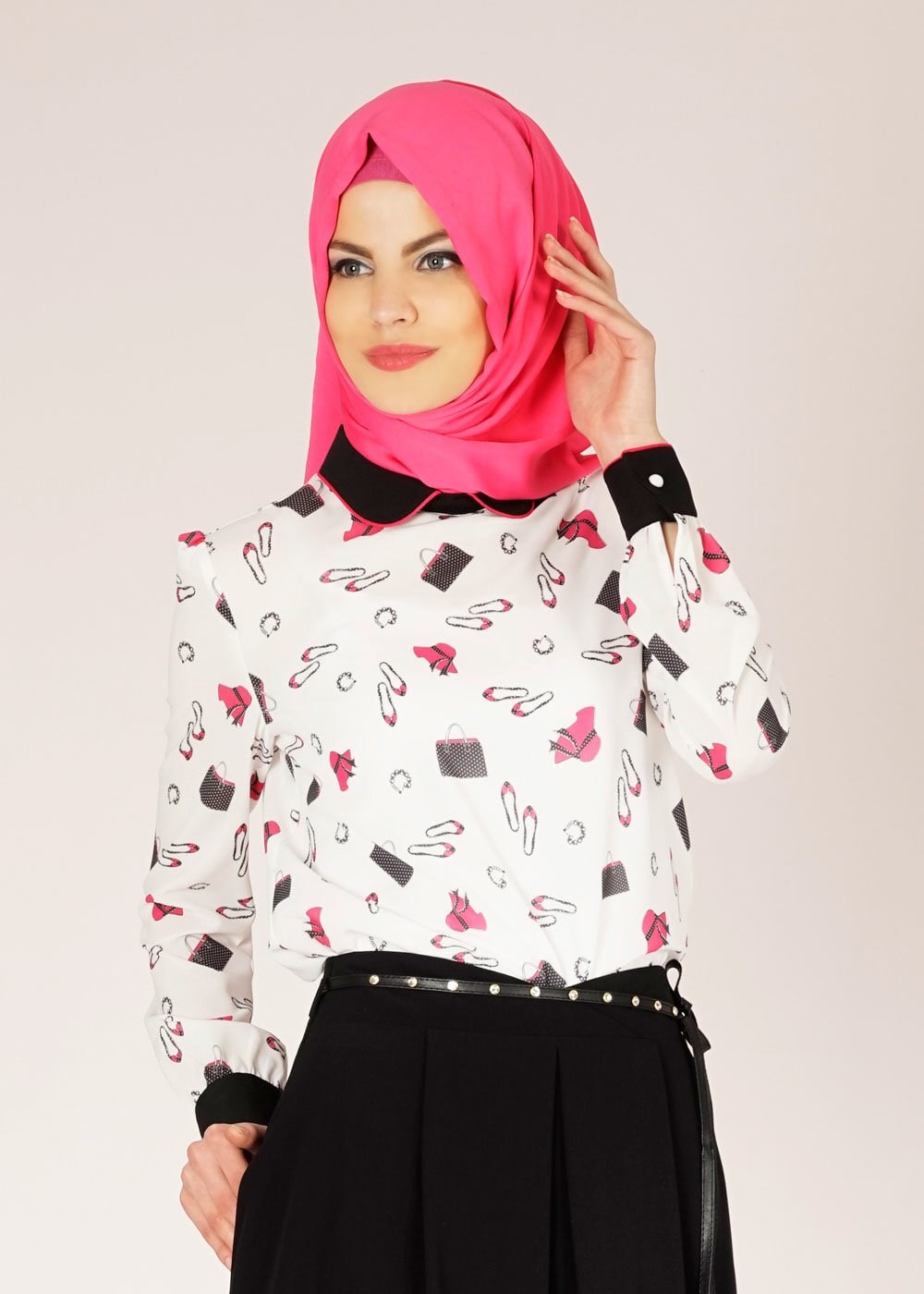 Tesettür giyim EKRU 4694 VERSO 8293 BLUZ 36/40(38)