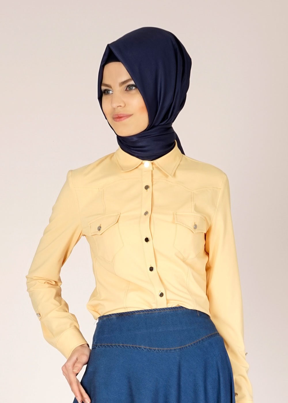 Tesettür giyim SARI 4716 ELETA 43363 BLUZ 36/44 TEK38