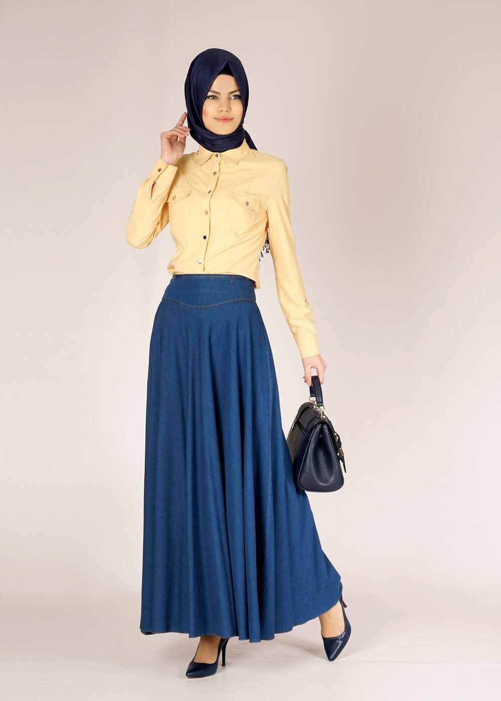 Tesettür giyim SARI 4716 ELETA 43363 BLUZ 36/44 TEK38