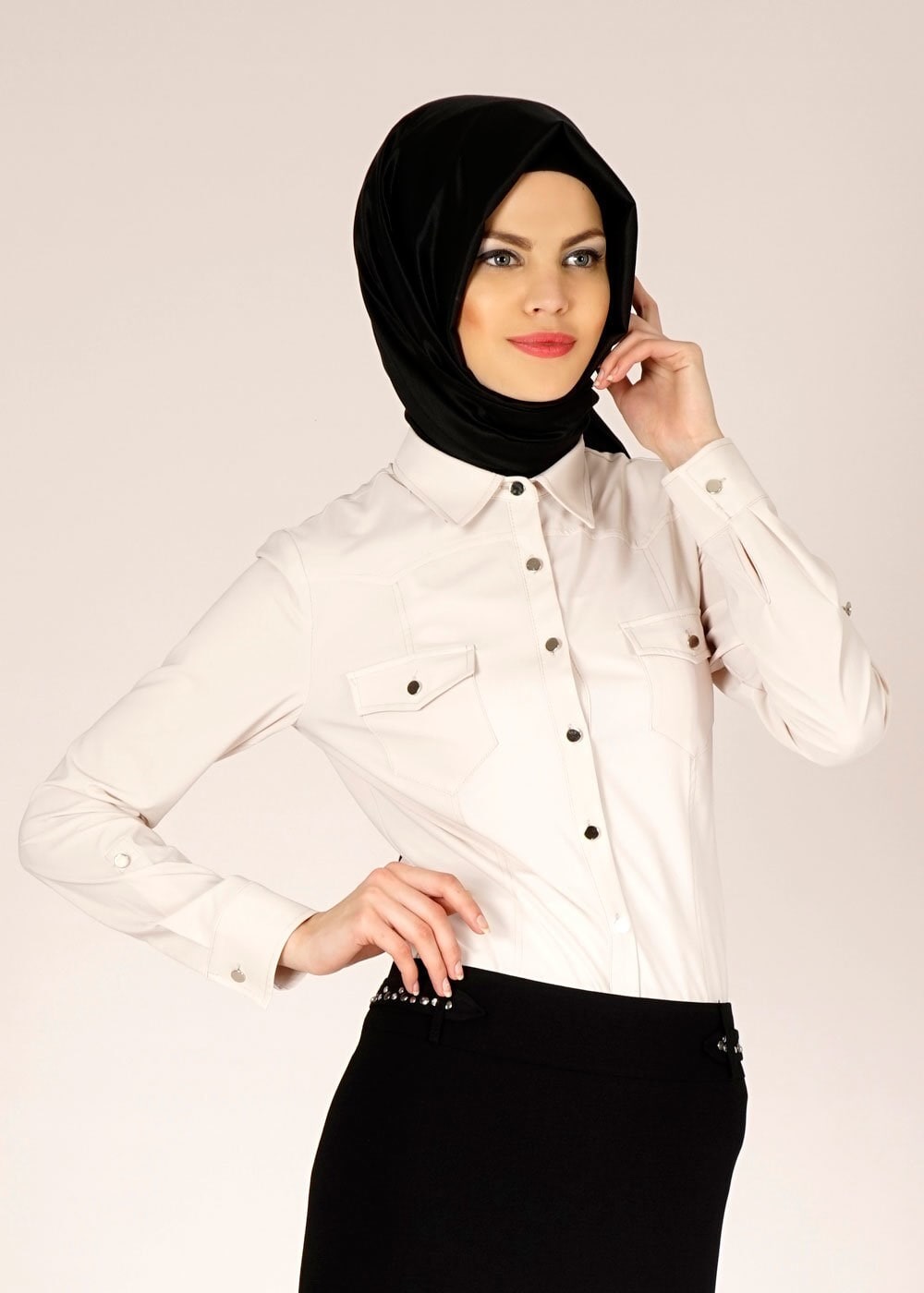 Tesettür giyim BEJ 4716 ELETA 43363 BLUZ 36/44 TEK38