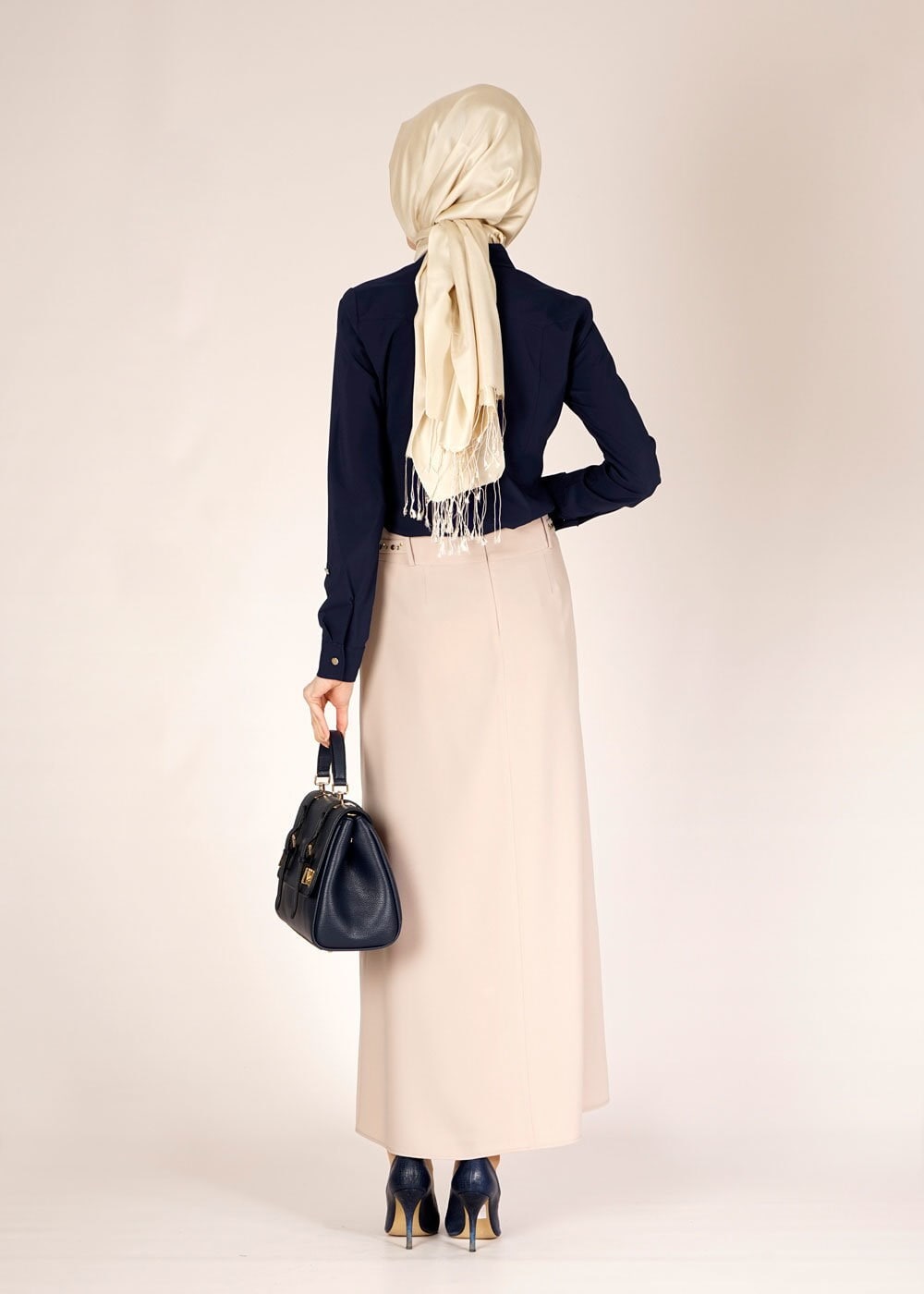 Tesettür giyim LACİVERT 4716 ELETA 43363 BLUZ 36/44 TEK38