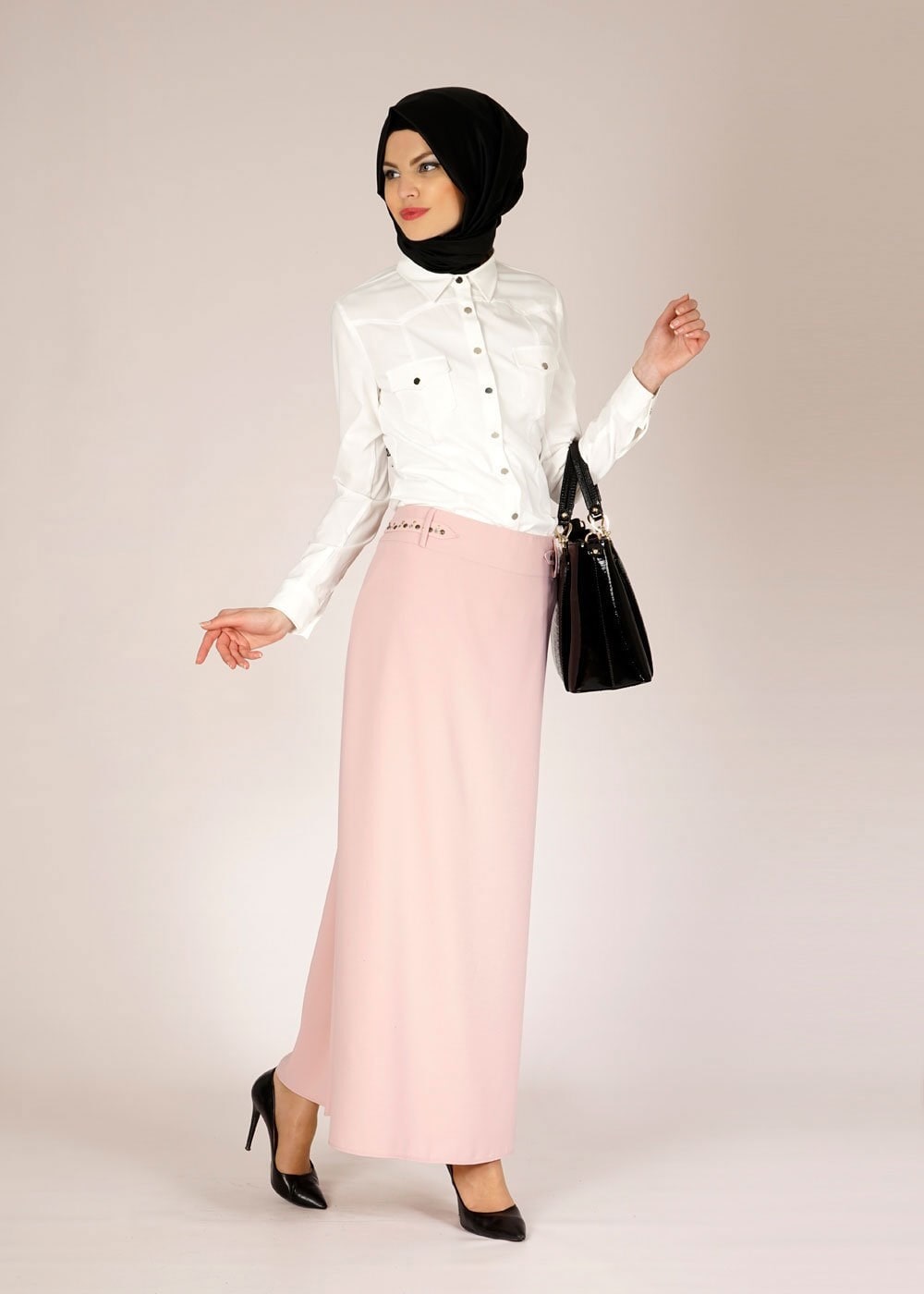 Tesettür giyim BEYAZ 4716 ELETA 43363 BLUZ 36/44 TEK38