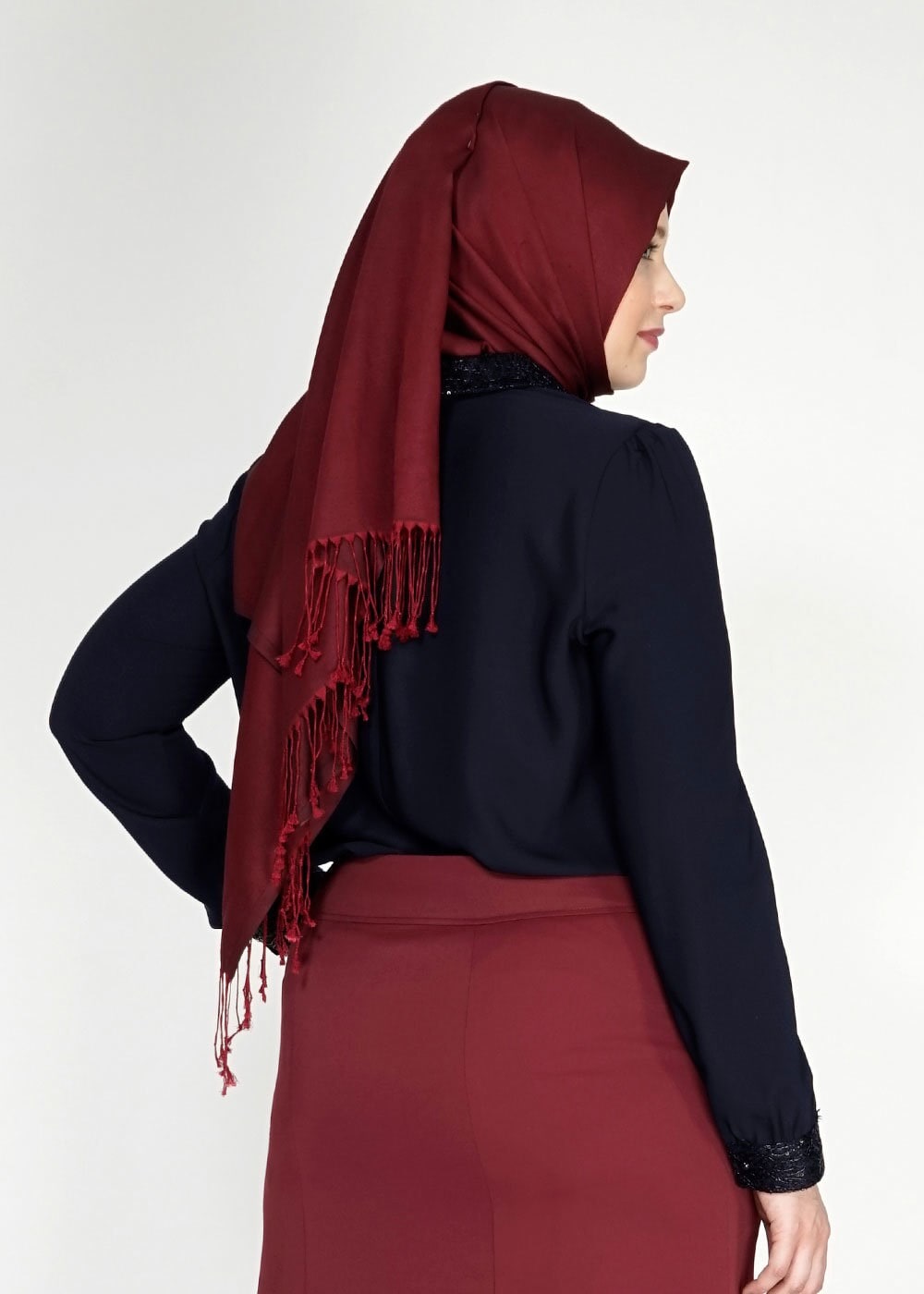 Tesettür giyim LACİVERT 4726 Lora Tesettür Bluz