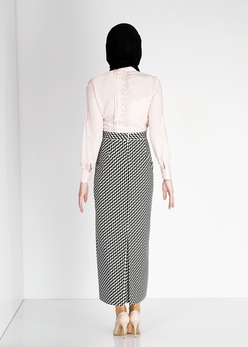 Tesettür giyim BEJ 4738 Lora Tesettür Bluz