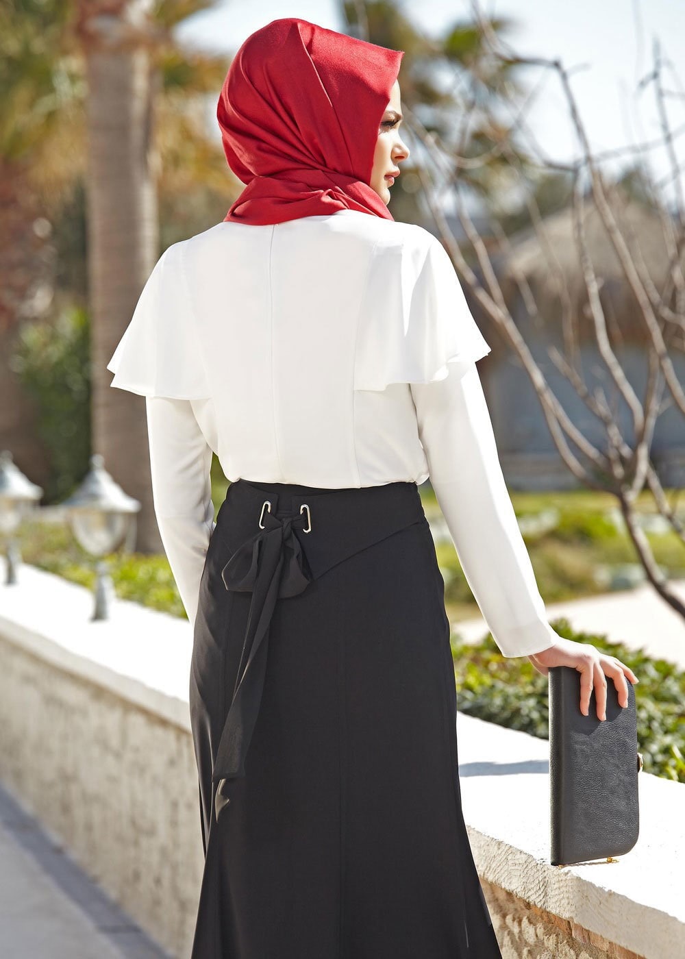 Tesettür giyim BEYAZ 4742 Lora Tesettür Bluz