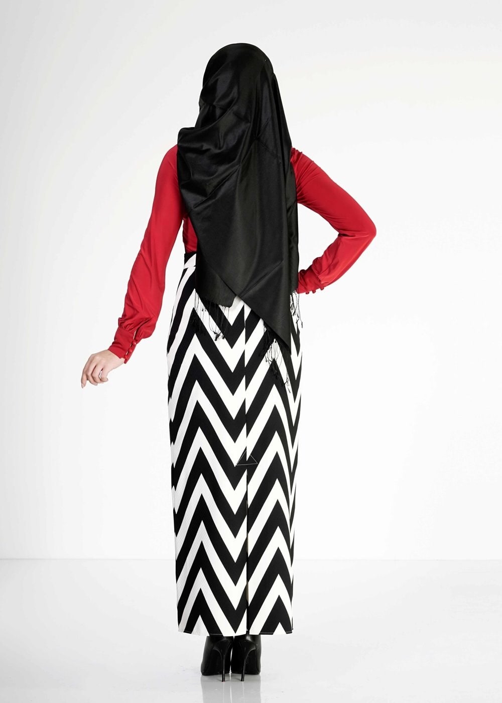 Tesettür giyim KIRMIZI 4760 Venechia Tesettür Bluz